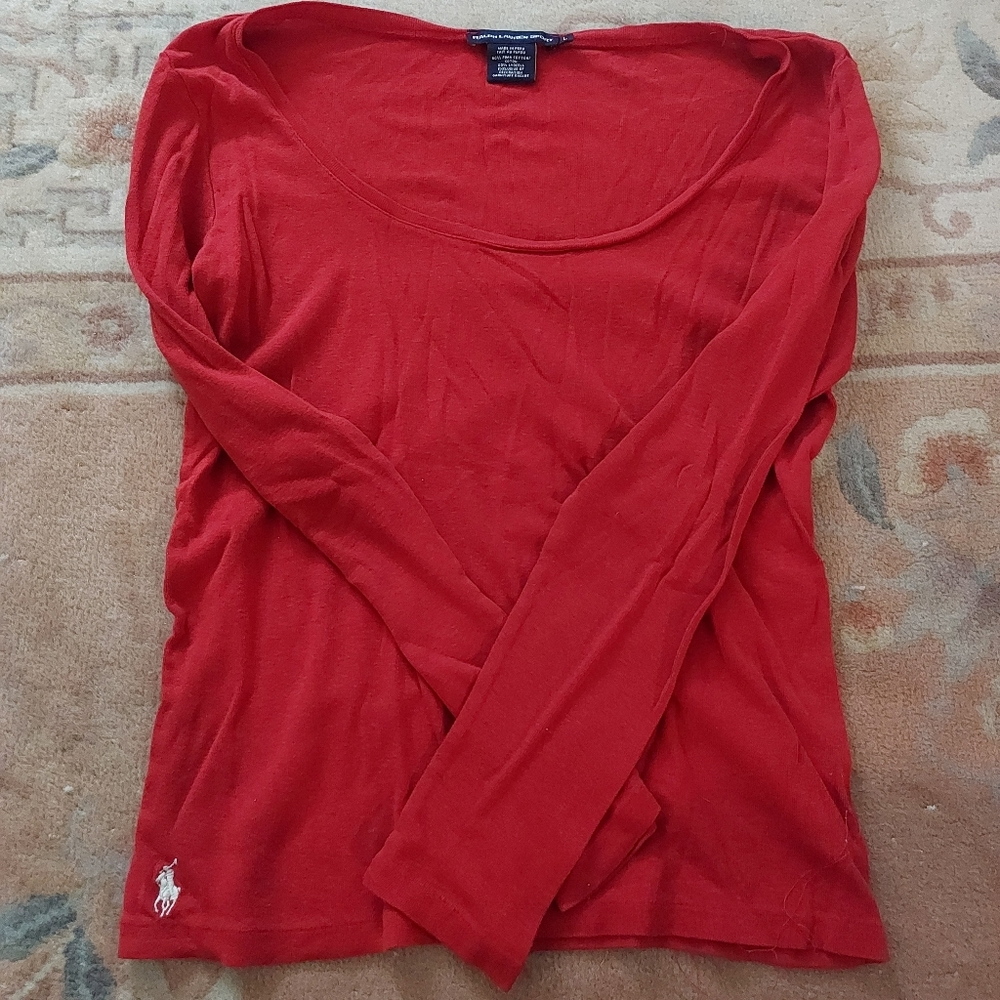 Ralph Lauren Longsleeve Red Sport Shirt